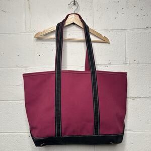 L.L. Bean Two-Tone Boat & Tote Bag “Magenta Black”